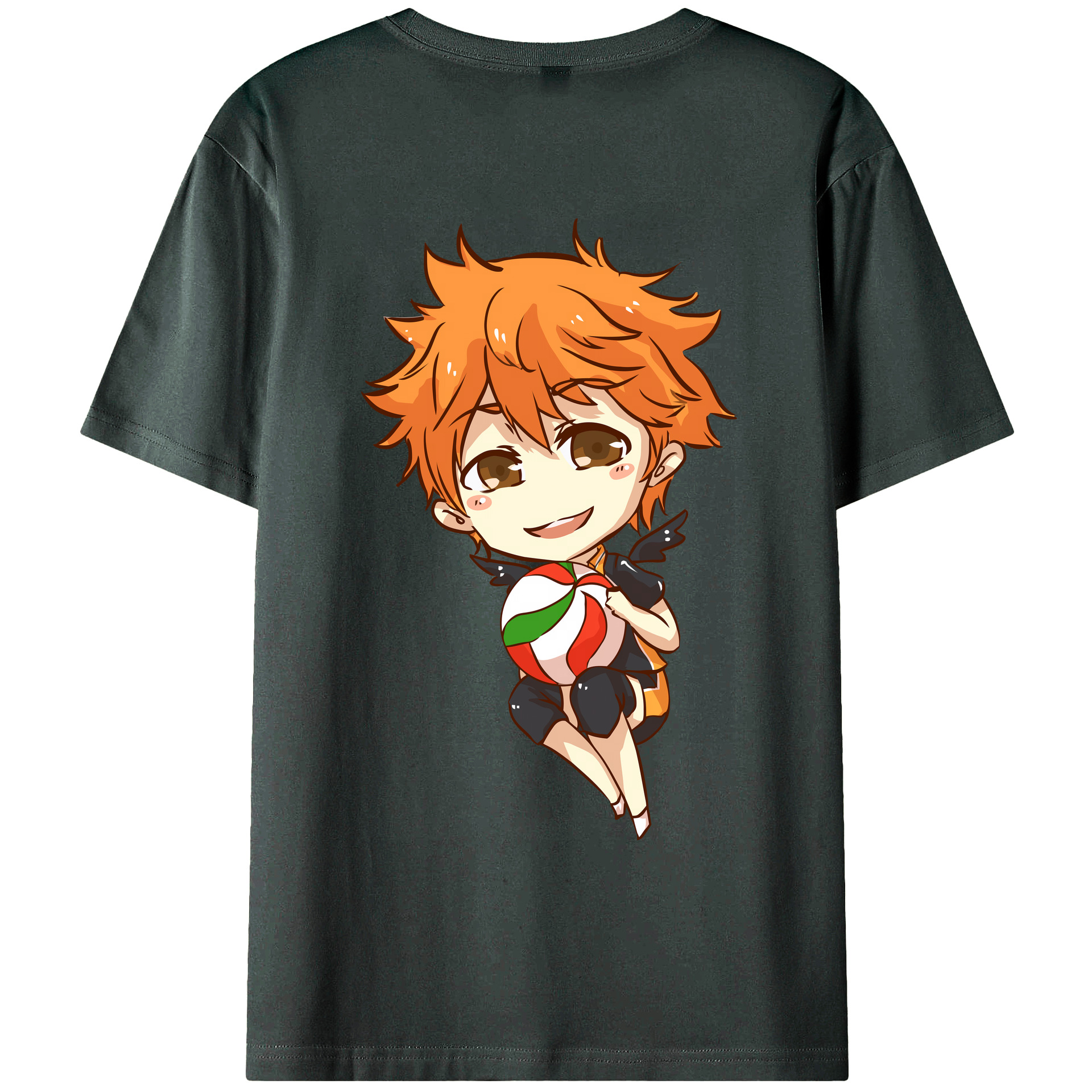 （画像用） ハイキュー!! Haikyu!! 綿100％ メンズ半袖Tシャツ（バックプリント） 通気性